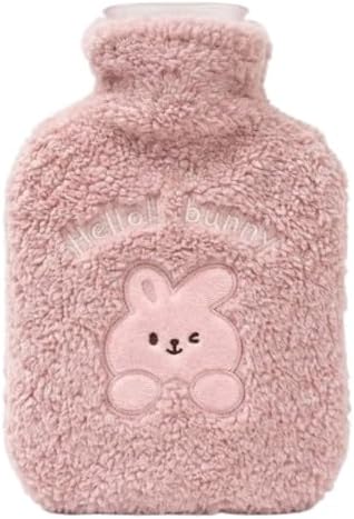 OD Hot Water Bottle with Soft Fur Cover, Cute Animal Design, 1 Litre (Pink) PLEASE NOTE, Next Day Delivery Is Only Available From 4 Orders And Above
