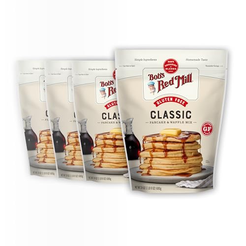 Bob’s Red Mill Gluten Free Pancake & Waffle Mix, 1.5 Pound (Pack of 4) - Whole Grain, Non-GMO, Kosher