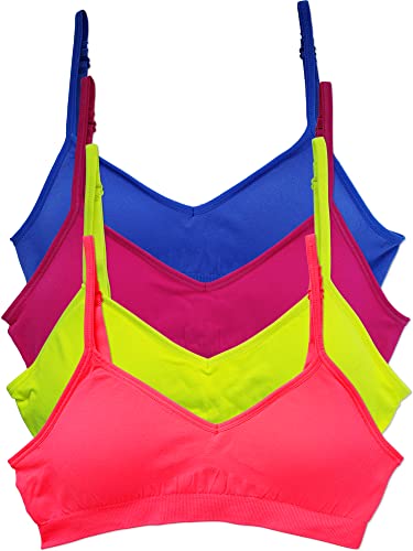 Image of Kalon Women's 4 Pack Demi Padded Bralette Wireless Comfortable Bra