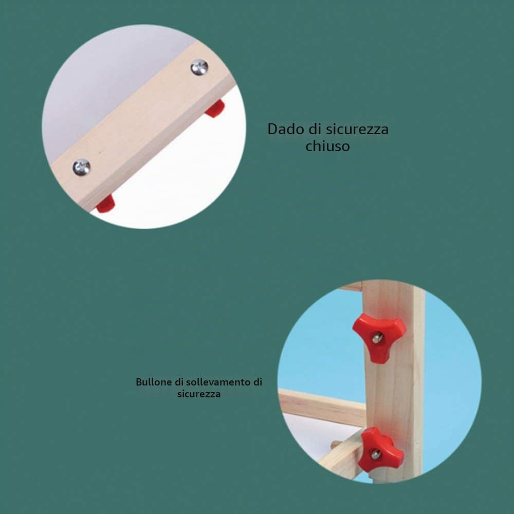 Lavagna per bambini a doppio lato con nero magnetico, cavalletto per bambini, cavalletto per bambini 3 in 1, set di 30 accessori, lavagna bianca magnetica per bambini in legno 3-4 4-8 9-12 anni