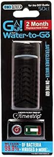 WATER TO GO Replacement 3 Stage Water Bottle Filter which removes 99.99% of Bacteria & Contaminents and Improves Taste - Hiking, Camping & Travelling (BLACK)