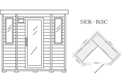 Trade- Line- Partner Infrarotkabine/ Wärmekabine/ Sauna- ECK! für 4 Personen SONDERAKTION-2