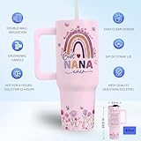 TAMUNBEE Gifts for Nana, Nana Birthday Gift Tumbler 40oz with Handle and Straw, Nanas Gifts for Birthday, Christmas, Retirement from Grandkids or Family, Nana's Tumbler