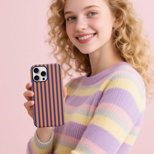 Coque rigide iPhone 15 Plus à rayures dopamine et design épuré - 7