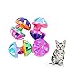 VANZACK 12pcs Colorful Cat Ball Toys Bells Engaging Pet Ball Toys for Kittens Stimulate Playtime Mental Activity Random Colors for Fun Interaction