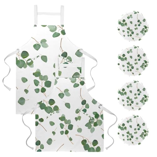 Tablier de serveuse anti-taches avec 4 broches ajustables pour service en bistrot et bar