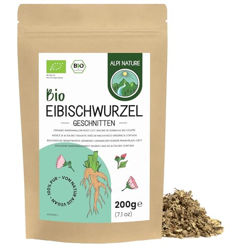 Alpi Nature Raíz de Malvavisco Orgánico Infusión 200g, Raíz de Malvavisco Cortada sin Pelar, Té Suelto