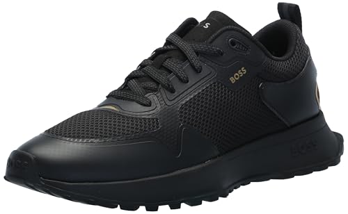 Image of BOSS Men's Big Logo Mesh Mix Lace Up Sneaker