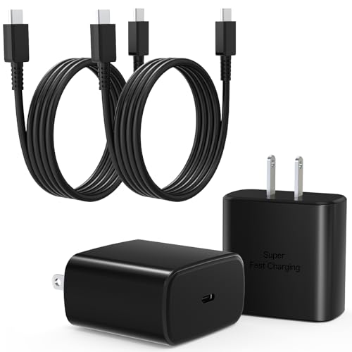 Super Fast Charger USB C,2Pack 3FT Phone USBC Cables with Type C Charger Fast Charging Blocks Compatible with Samsung Galaxy S25/S25 Ultra/S24 Ultra/S24/S23/S22/S21/iphone 17/16/15
