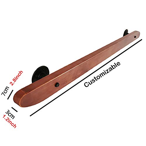 Rampe d'escalier en bois de 100 cm avec fixation murale solide - 6