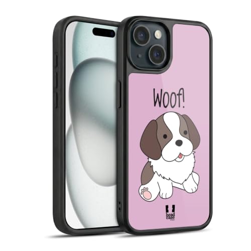 Coque en Gel iPhone 15 St Bernard Chiots par Head Case Designs