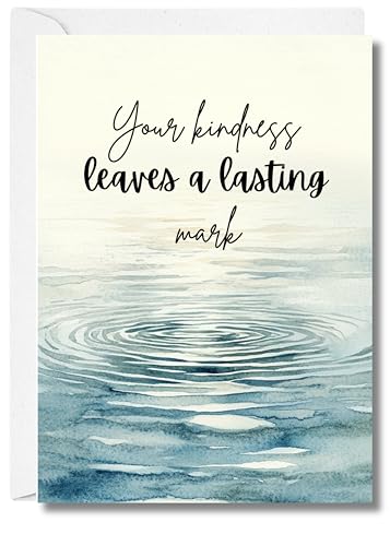 7 Hills Cards - Kindness Appreciation Card, You Leave a Lasting Mark, Thank You Card for Employee, Volunteer, or Friend, Encouragement Greeting Card, Inspirational Card