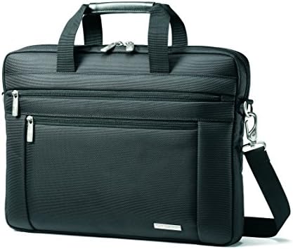 Samsonite Classic Laptop Slim Briefcase, Black, 16 x 2 x 12-Inch