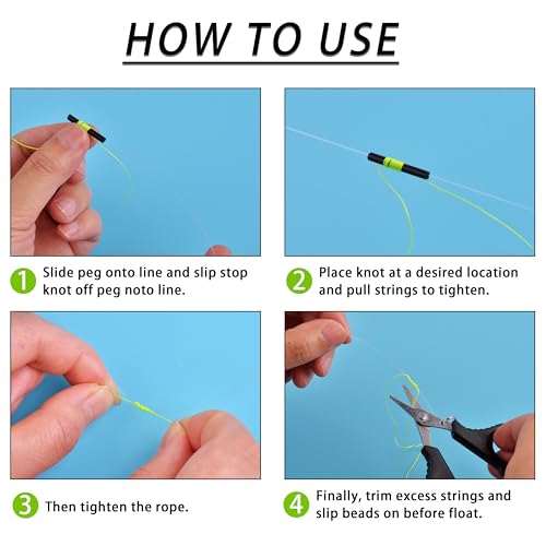 Flotteurs de pêche qui glissent ? Solutions avec 100 arrêts plastique étanches - 3