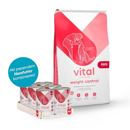 MERAVITAL Weight Control (3kg), Hundetrockenfutter, Diätfutter für Hunde jeder Größe, zur Gewichtsreduktion & Erhalt des Idealgewichts