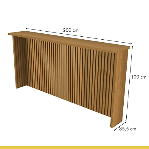 Painel Bancada para Cozinha Nesher 200cm Nesher Móveis Freijó