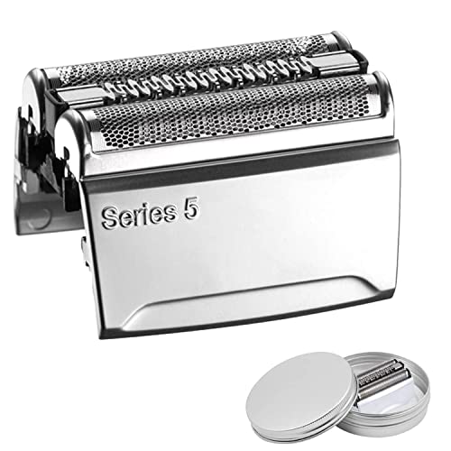 52S Electric Shaver Replacement Head for Braun Series 50S Razor Head Cutter Shaver Foil Cassette Head Replacement Part Compatible with Series 5 Shavers 5020s, 5030, 5030s, 5040, 5040s, 5050