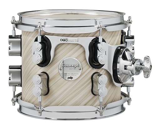 PDP Concept Maple 7x8 Suspended Tom Twisted Ivory Finish Ply with Chrome Hardware