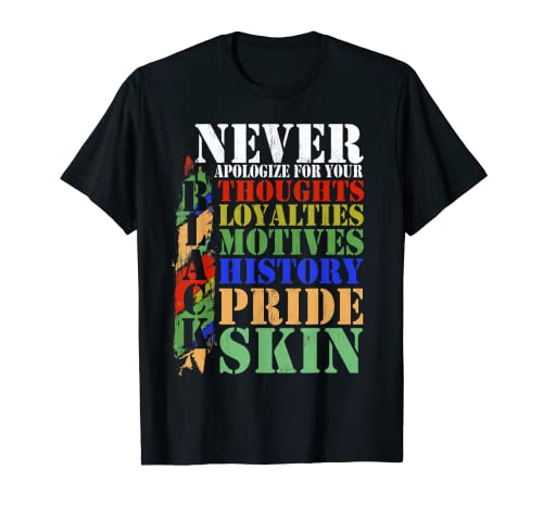 Never Apologize For Your Blackness Black History Month T-Shirt