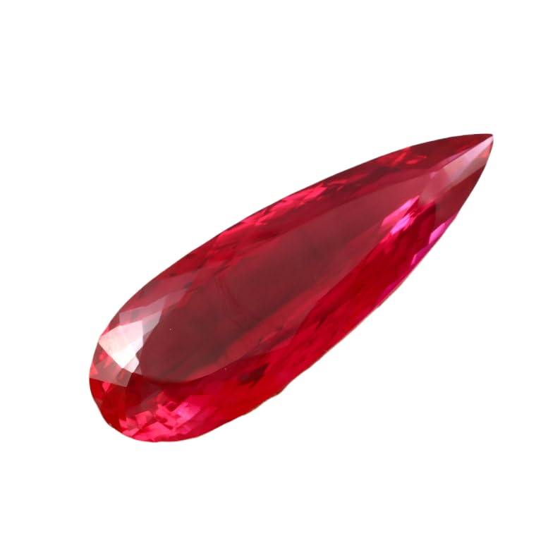 Rubis naturel précieux taille poire pour joaillerie fine