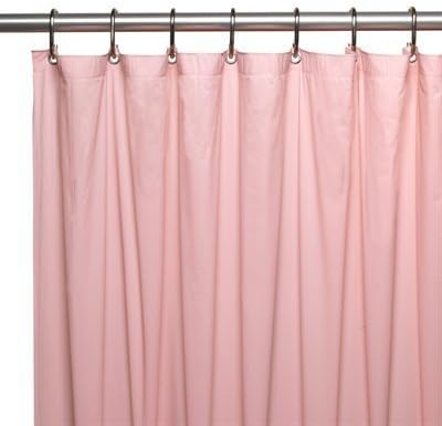 Heavy Duty Magnetized Shower Curtain Liner Pink