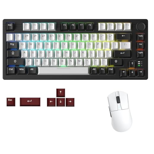 DAREU EK75PRO �Q�[�~���O�L�[�{�[�h ���� �e���L�[���X ���� + DAREU A950PRO �Q�[�~���O�}�E�X 4K���� 55g���y�� ���y�Z�b�g�z