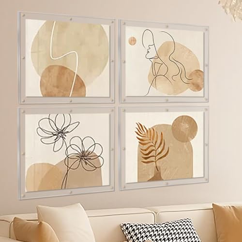 Kalami 18X24 Picture Frame Wall Mount Self Adhesive, Clear Acrylic No Drill Floating Frameless Poster Frame For Family Photo Oil Paintings Maps Or Other Artworks thumb #5