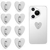 Crochets à breloques pour téléphone : emballés dans un sac pratique, le lot contient 8 anneaux de téléphone portable en forme de cœur, disponibles en différentes couleurs et parfaits pour la décoration et le maintien sûr de vos appareils.