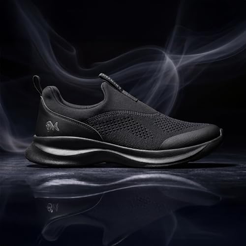 Image of Neeman's Mono Curve Men Slip On Shoes | Breathable Stretch Knit Casual Sneakers | Lightweight EVA Pebble Grip Sole | Foam Cushioned Footbed | Comfortable Everyday Walking Shoes