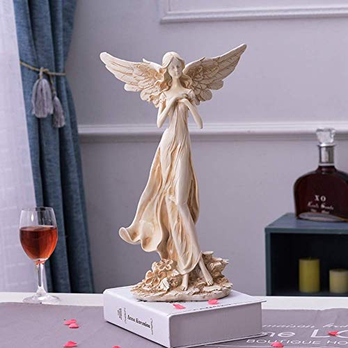 Statue d'ange blanc 35cm, sculpture commémorative d'hommage