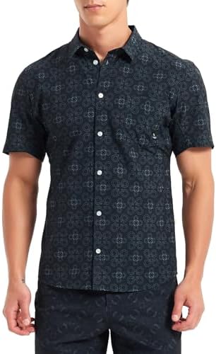 Lesmart Mens Golf Shirts Casual Short Sleeve Quick-Dry Print Light Weight Shirts for Men