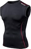 TM-R15-BKRZ_X-Large Tesla Men's Cool Dry Compression Muscle Tank Baselayer Sleeveless R15