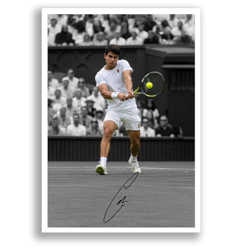 Carlos Alcaraz Signed Photo Poster Print Picture Display Framed Autograph Memorabilia Gift Spain Tennis (A4 Poster Only)