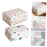 VILLCASE 2pezzi Contenitore Per Riporre Trapunte in Peva Traspirante e Resistente Portaoggetti Pratiche Per Conservare Coperte e Vestiti Al Sicuro Da Polvere e Muffa Facile Da Lavare Asciug