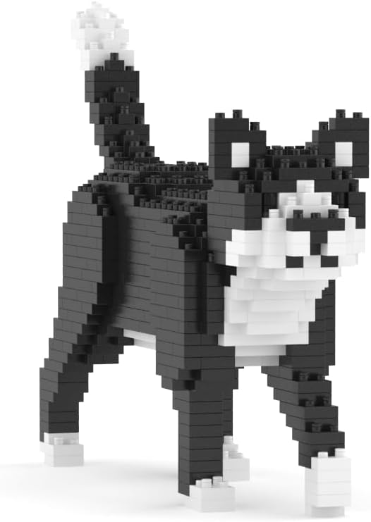 JEKCA Tuxedo Cat Mini 01S | Mini Cat Plastic Building Blocks | Age 14+