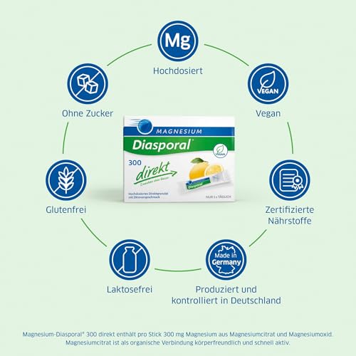 Magnesium Diasporal 300 mg Sticks Direkt einnehmbar ohne Wasser