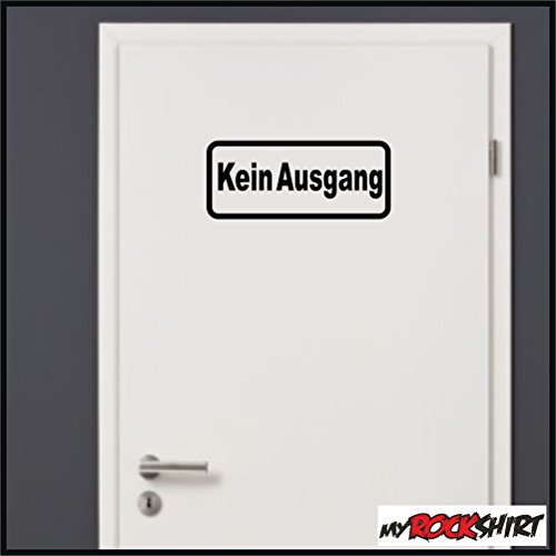 Adesivo di alta qualità ''No ausg '', 17 x 8 cm, senza sfondo, resistente alle intemperie, adesivo, avvertenza, cartello, adesivo di avvertimento, adesivo di avvertimento, informazioni, segnale di