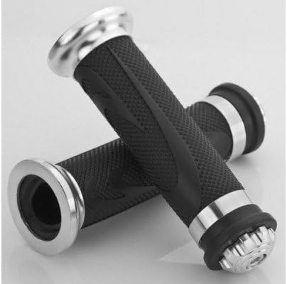 2 X 7/8"(22mm) Universal Motorcycle Parts Enduro Dual Sport Bike MX Motocross Aluminum & Soft Rubber Gel Handlebar Handle bar Grips (8#) Fit For Honda CB400(Four V -2 W W-2) 1997-1998