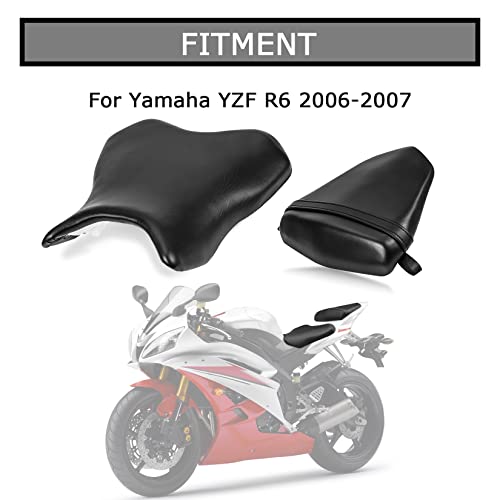 Plser Front Rider Driver Rear Passenger Seat Pillion Cushion For Yamaha Yzf R6 2006 2007 #TOP1
