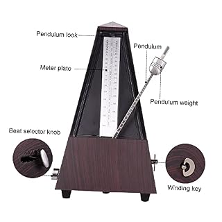 Btuty Métronome mécanique pyramide en ABS pour guitare, violon, piano, basse, instrument de musique pour débutants - Les Beatles, Paul McCartney, John Lennon, RIngo Starr, George Harrison Btuty Métronome mécanique pyramide en ABS pour guitare, violon, piano, basse, instrument de musique pour débutants – Image 2