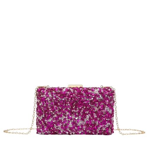 Imagen de MODELISA Bolso Clutch Cartera De Mano Cadena De Hombro Piedras Boda Noche Evento Mujer