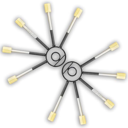 Trick Concepts Pair of Fire Fans, Black Red and Purple Eclipse Travel Collapsible with Tech Spinning Grip and Made with Kevlar Wick for Fire Dancing