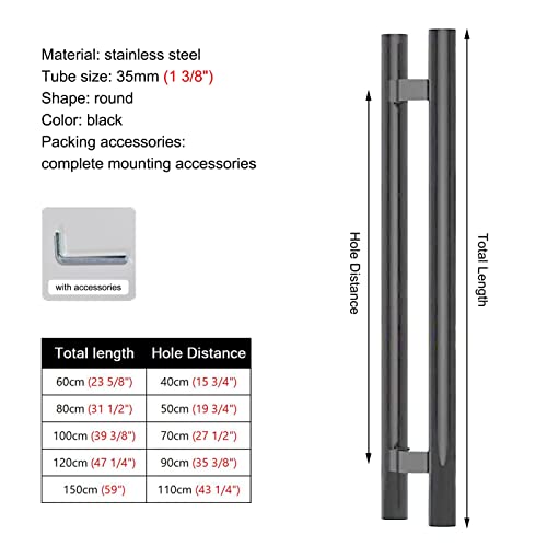 Poignée de porte en verre instable ? Solution double face 70 cm inox