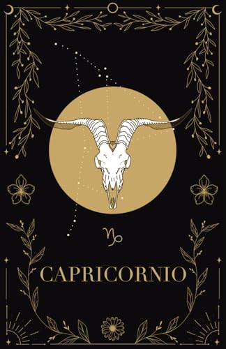 Libreta de Capricornio versión Dark - Diseño zodiacal: cuaderno