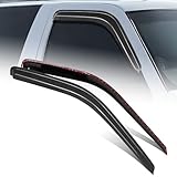 DNA MOTORING Set of 2 Tape-On Carbon Fiber Pattern Styling Window Visor Deflector Rain/Sun Guard Compatible with 95-99 Chevy Tahoe 2-Door, 88-02 C1500 2500 3500 K1500 K2500 K3500 2-Door, WVS-006-CF