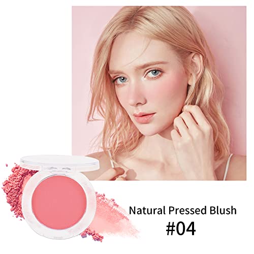 Boobeen Single Color Blush Face Blush Palette Matte Baked Makeup Blush Powder High Pigment Pressed Blush, Long-Lasting Colorful, Blends Easily, Lightweight #TOP1