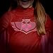 Disguise PJ Masks Owlette Costume, Deluxe Kids Light Up Jumpsuit Outfit and Character Mask, Toddler Size Small (2T)