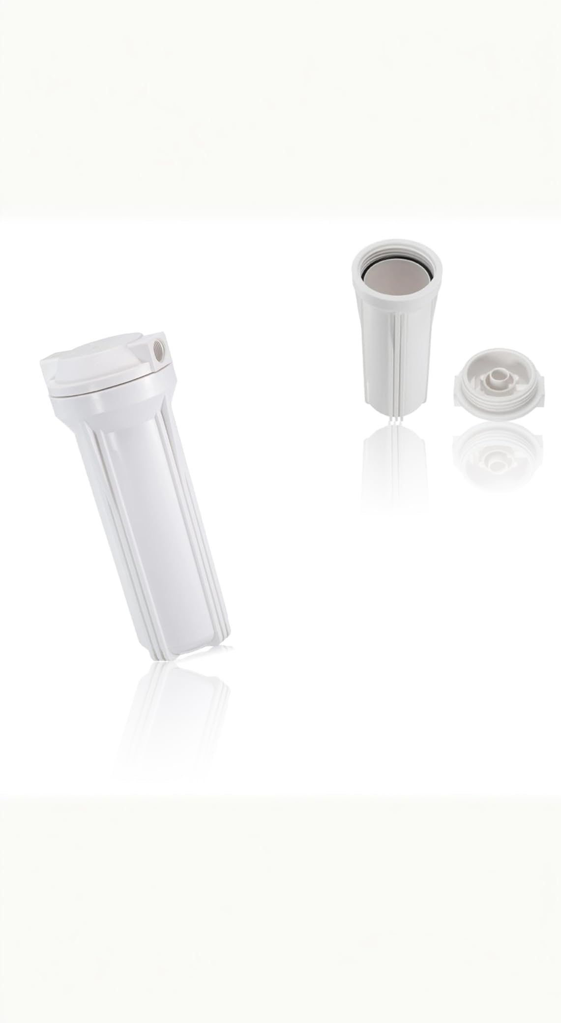 Sweet seven 10" Whole House Water Filter Housing - 1/2 Inch Inlet/Outlet Port for Kitchen, White