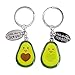 GRUSS & CO Die Geschenkewelt Gruss 46179 Paar-Schlüsselanhänger AVOCADO, Länge 8 cm, Breite 3 cm