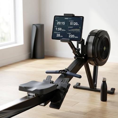 DMERHAC 2-in-1 Tablet & Phone Holder for Concept2 RowErg, Model D & E,Rower Accessory, Mount for PM5/PM4/PM3 Monitors, Fits All 4.7”-12.9” Devices - Thumbnail 5